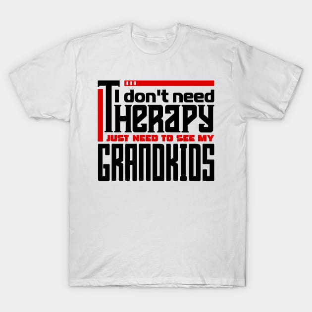 I don't need therapy, I just need to see my grandkids T-Shirt by colorsplash